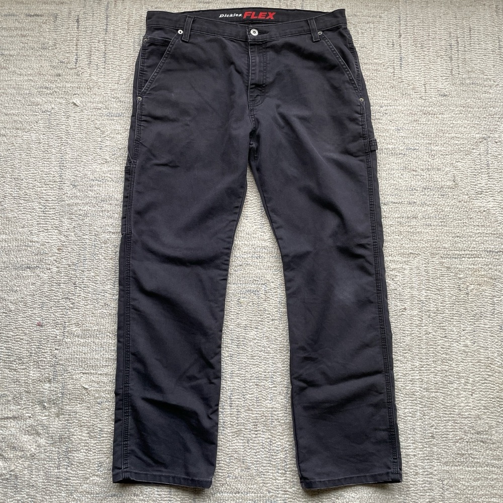 Dickies Mens Flex Cargo Work Pants Size 32 Regular Fit Charcoal Gray Streetwear